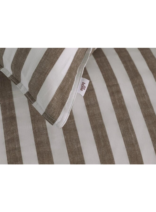 ZO! Home Dekbedovertrek Banda-di-Lino Taupe - Katoen