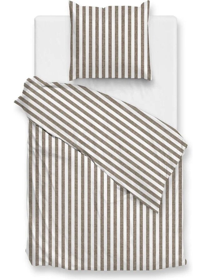 ZO! Home Dekbedovertrek Banda-di-Lino Taupe - Katoen