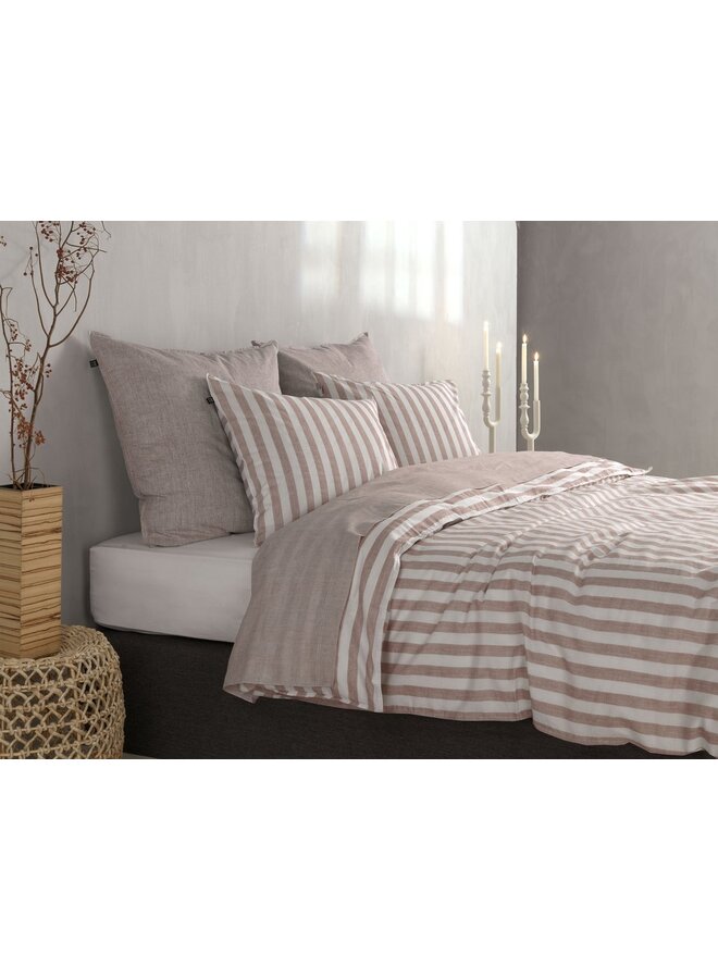 ZO! Home Dekbedovertrek Banda-di-Lino Beige - Katoen