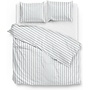ZO! Home Katoen Dekbedovertrek Linnenlook Stripes Mint Groen
