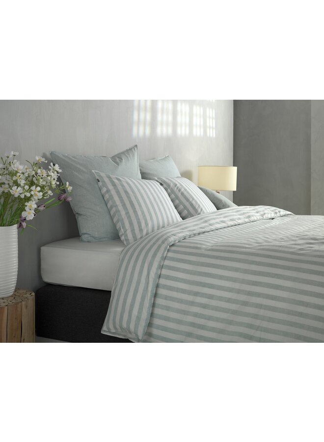 ZO! Home Dekbedovertrek Banda-di-Lino Mint Groen - Katoen