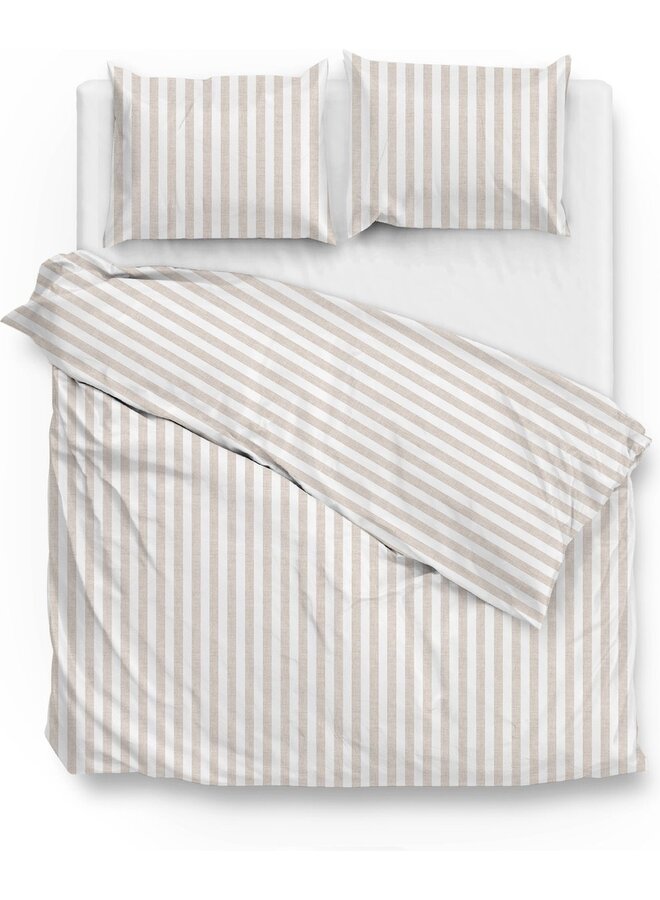 ZO! Home Dekbedovertrek Banda-di-Lino Beige - Katoen