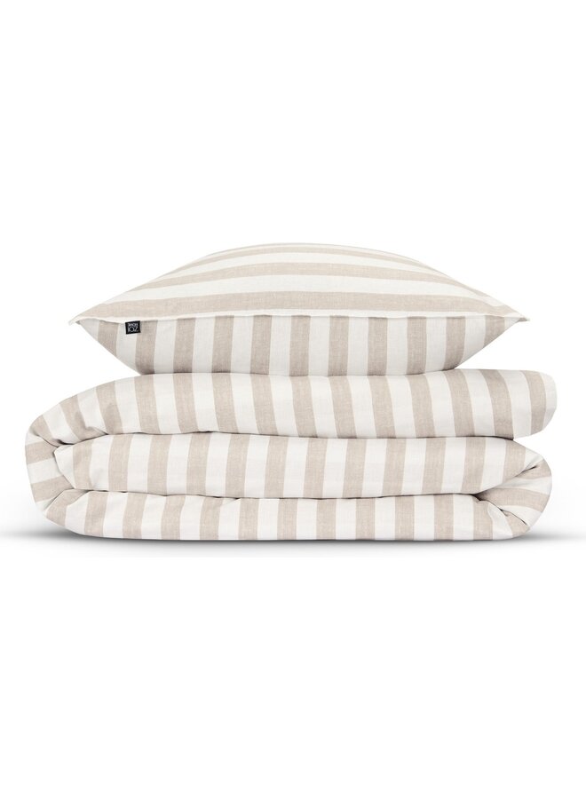 ZO! Home Dekbedovertrek Banda-di-Lino Beige - Katoen