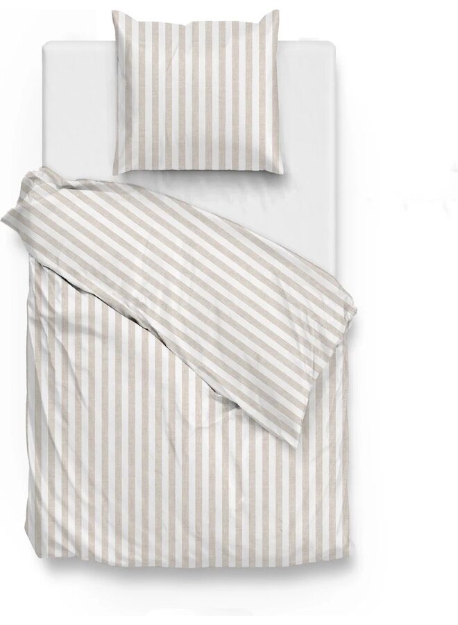 ZO! Home Dekbedovertrek Banda-di-Lino Beige - Katoen