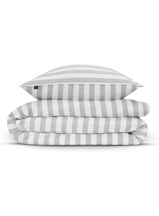 ZO! Home Dekbedovertrek Banda-di-Lino Grijs - Katoen