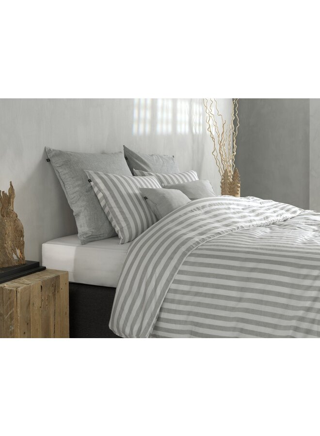 ZO! Home Dekbedovertrek Banda-di-Lino Grijs - Katoen