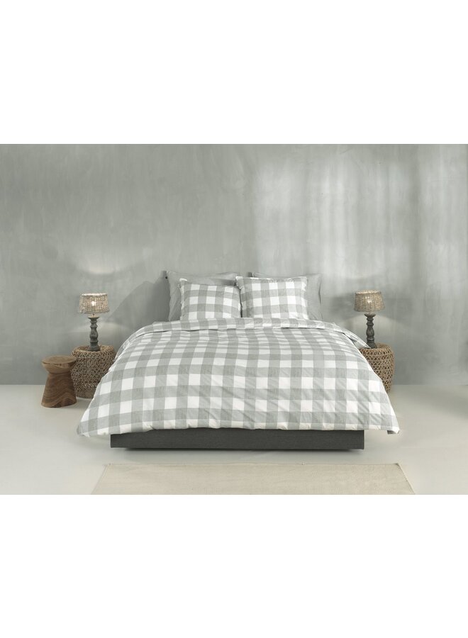 ZO! Home Dekbedovertrek Quattro-di-Lino Grijs - Katoen