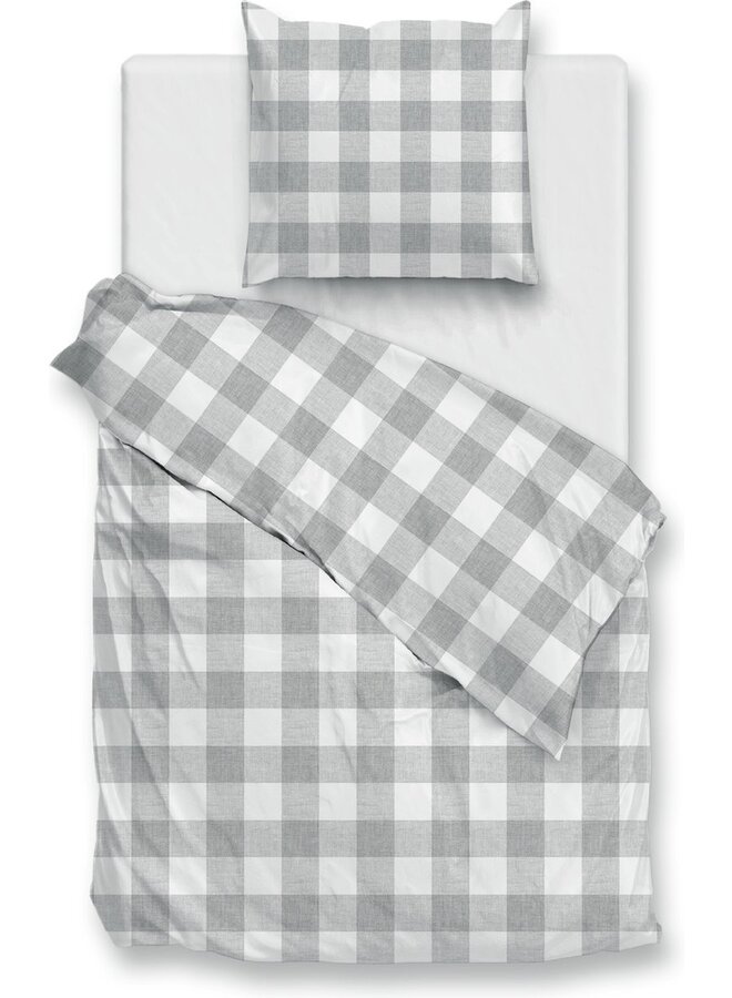 ZO! Home Dekbedovertrek Quattro-di-Lino Grijs - Katoen