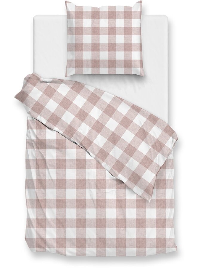 ZO! Home Dekbedovertrek Quattro-di-Lino Roze - Katoen