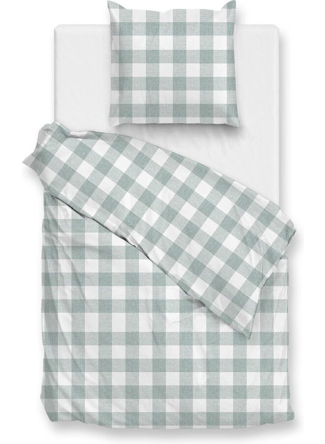 ZO! Home Dekbedovertrek Quattro-di-Lino Mint Groen - Katoen