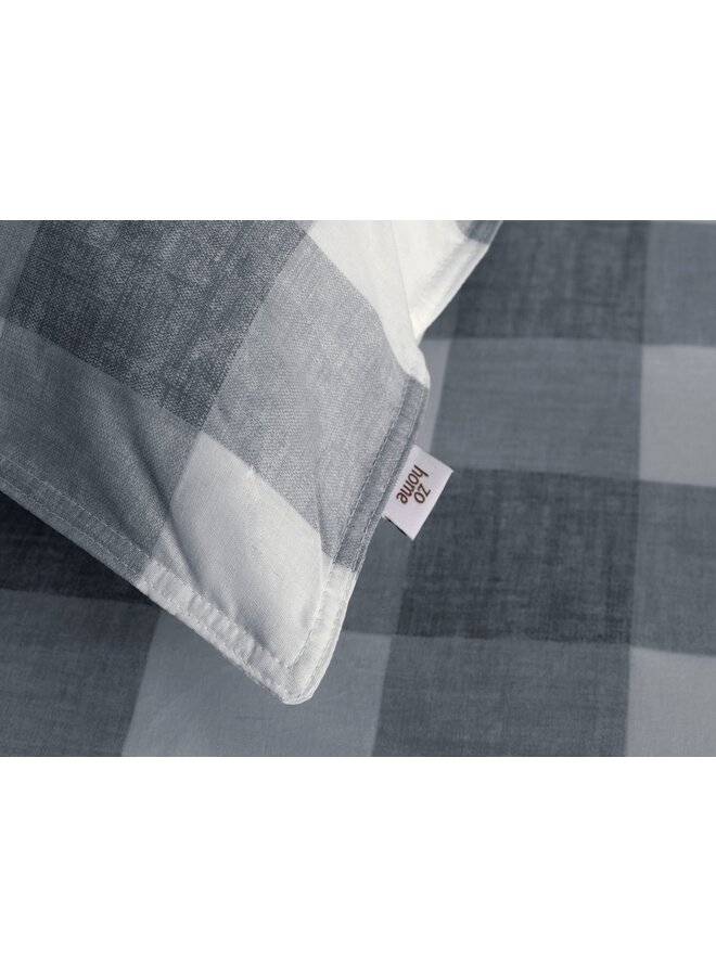 ZO! Home Dekbedovertrek Quattro-di-Lino Blauw - Katoen