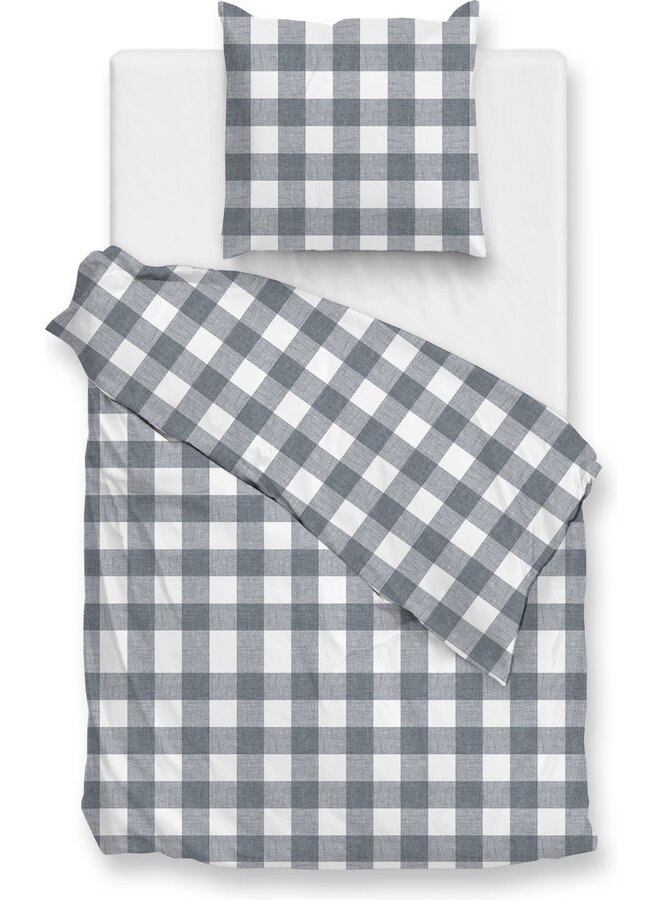 ZO! Home Dekbedovertrek Quattro-di-Lino Blauw - Katoen