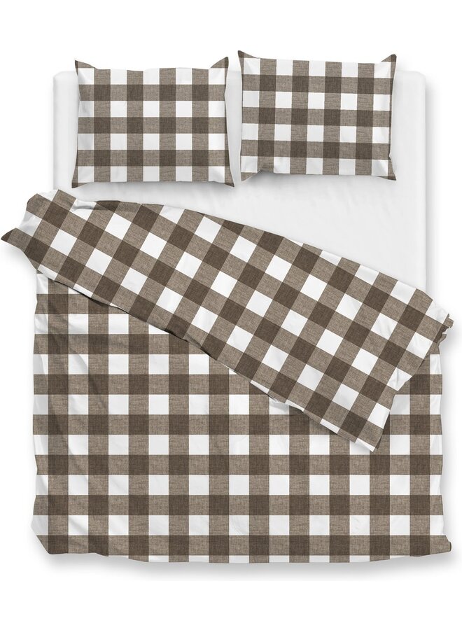 Dekbedovertrek Quattro-di-Lino Taupe - Katoen PL1