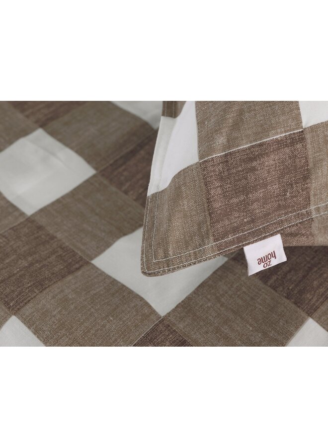 ZO! Home Dekbedovertrek Quattro-di-Lino Taupe - Katoen