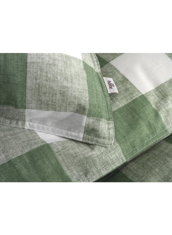 ZO! Home Katoen Dekbedovertrek Blocks Groen