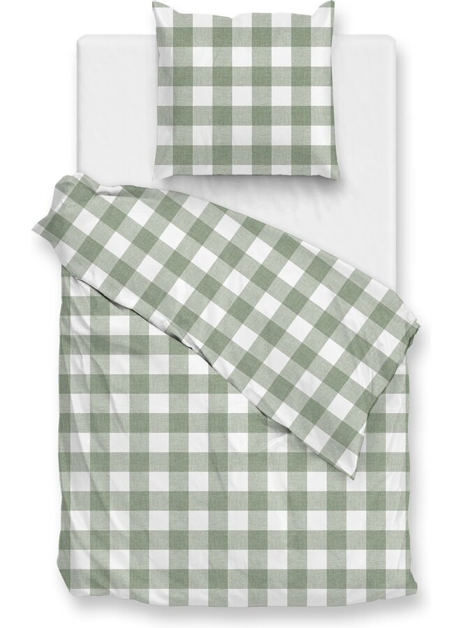 ZO! Home Katoen Dekbedovertrek Blocks Groen