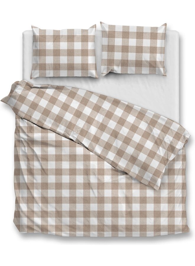 Dekbedovertrek Quattro-di-Lino Beige - Katoen PL1