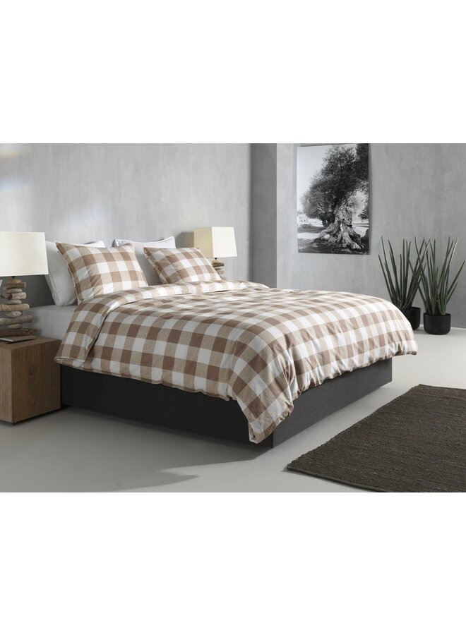 ZO! Home Dekbedovertrek Quattro-di-Lino Beige - Katoen