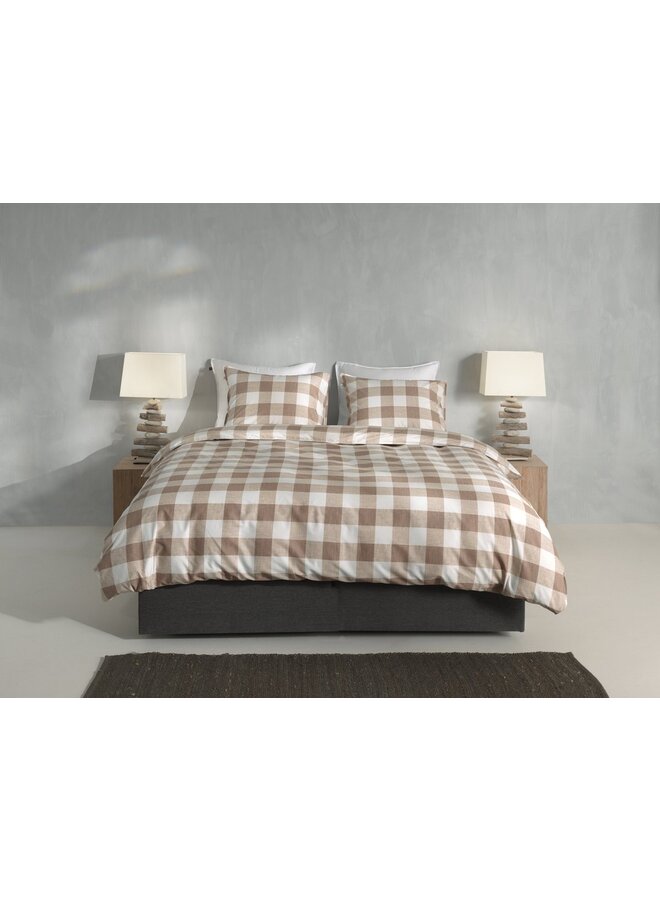 ZO! Home Dekbedovertrek Quattro-di-Lino Beige - Katoen