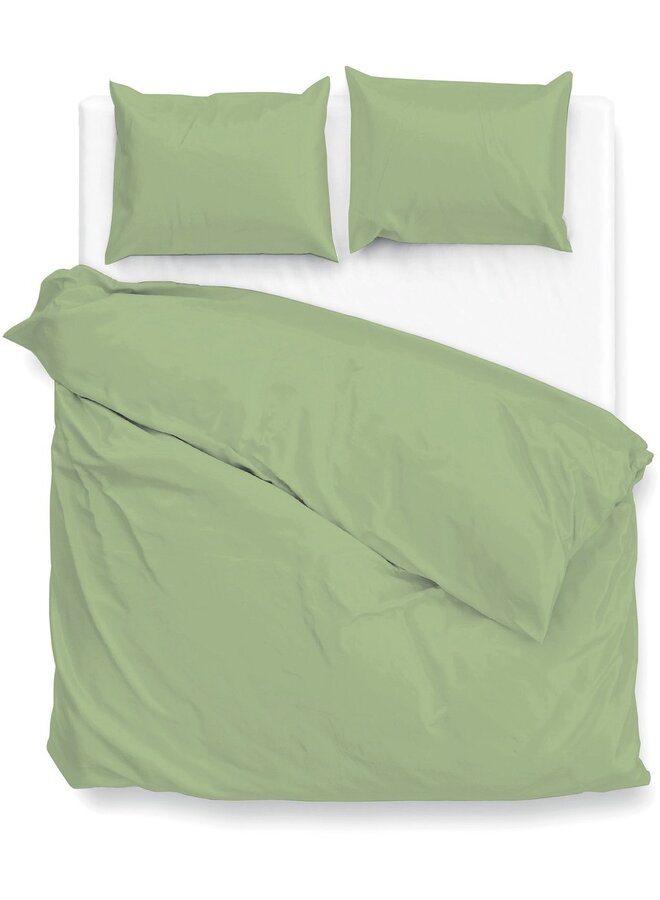 ZO! Home Dekbedovertrek Satinado Uni Groen - Katoensatijn