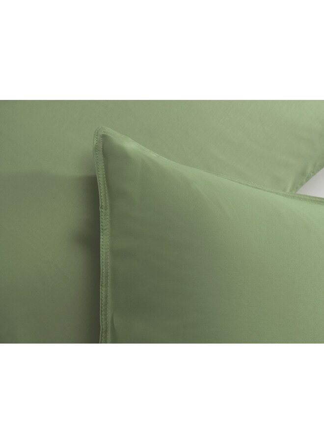 ZO! Home Dekbedovertrek Satinado Uni Groen - Katoensatijn