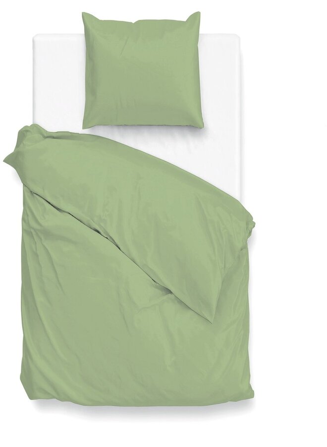 ZO! Home Dekbedovertrek Satinado Uni Groen - Katoensatijn