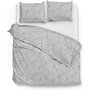 ZO! Home Dekbedovertrek Fiori-di-Satinado Grijs - Katoensatijn