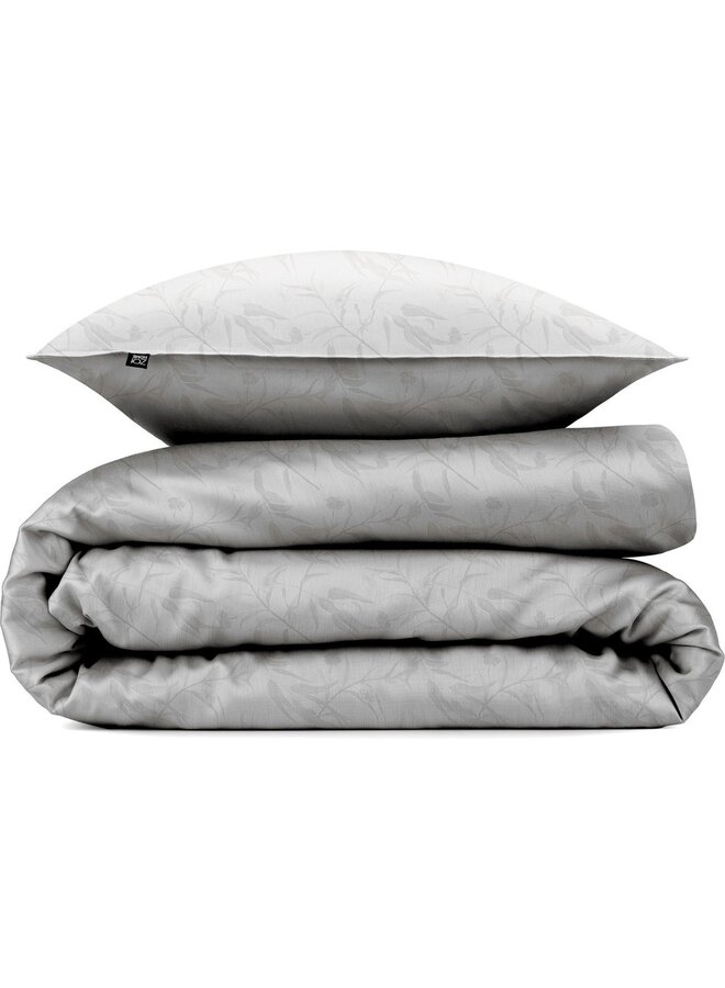 ZO! Home Dekbedovertrek Fiori-di-Satinado Grijs - Katoensatijn