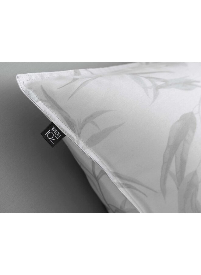 ZO! Home Dekbedovertrek Fiori-di-Satinado Grijs - Katoensatijn