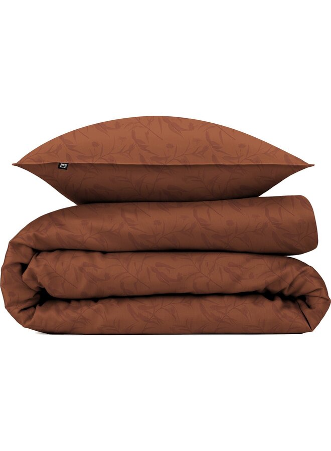 ZO! Home Dekbedovertrek Fiori-di-Satinado Oranje - Katoensatijn