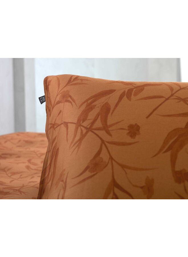 ZO! Home Dekbedovertrek Fiori-di-Satinado Oranje - Katoensatijn