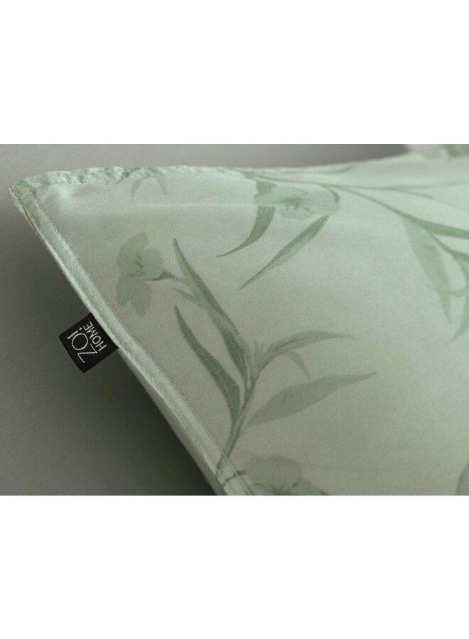 ZO! Home Katoen/Satijn Dekbedovertrek Bladeren Groen