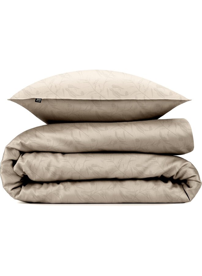 ZO! Home Dekbedovertrek Fiori-di-Satinado Beige - Katoensatijn