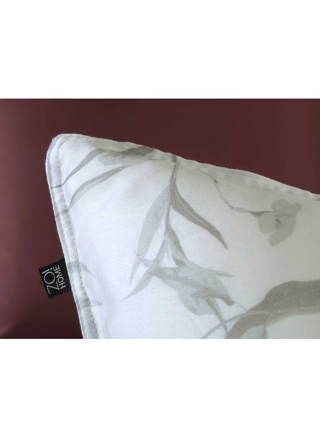 ZO! Home Dekbedovertrek Fiori-di-Satinado Wit - Katoensatijn