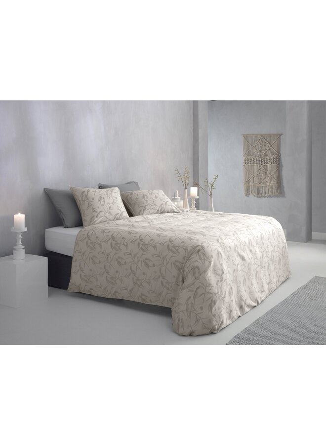 ZO! Home Dekbedovertrek Fiori-di-Satinado Creme - Katoensatijn