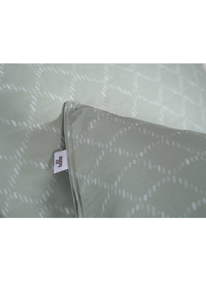 ZO! Home Katoen/Satijn Dekbedovertrek Ruitenpatroon Groen