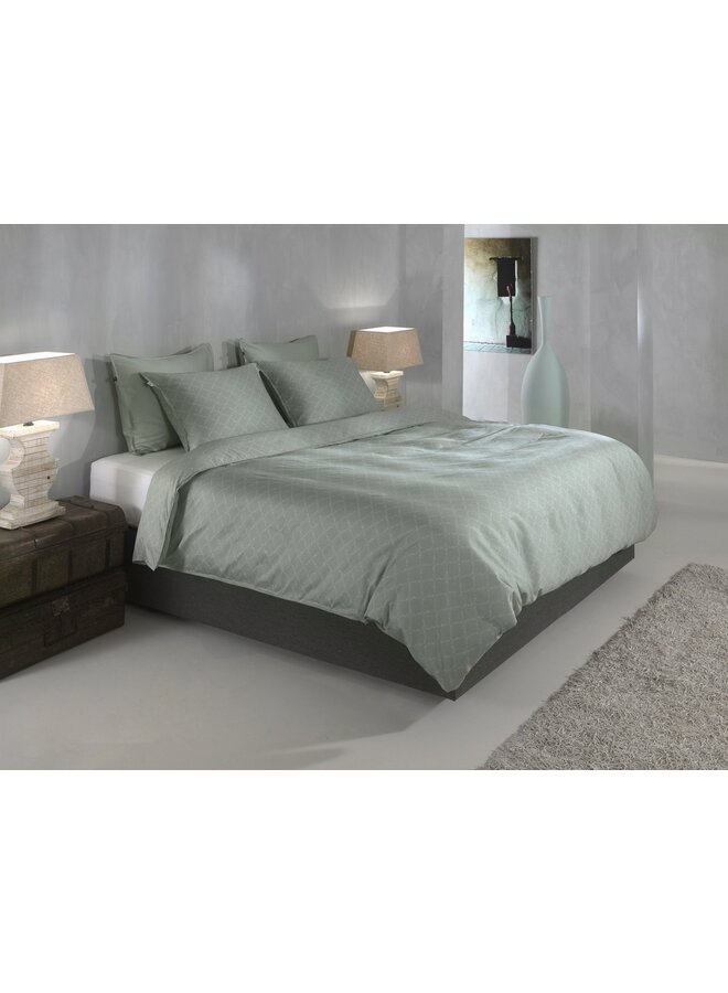 ZO! Home Dekbedovertrek Linea-di-Satinado Groen - Katoensatijn