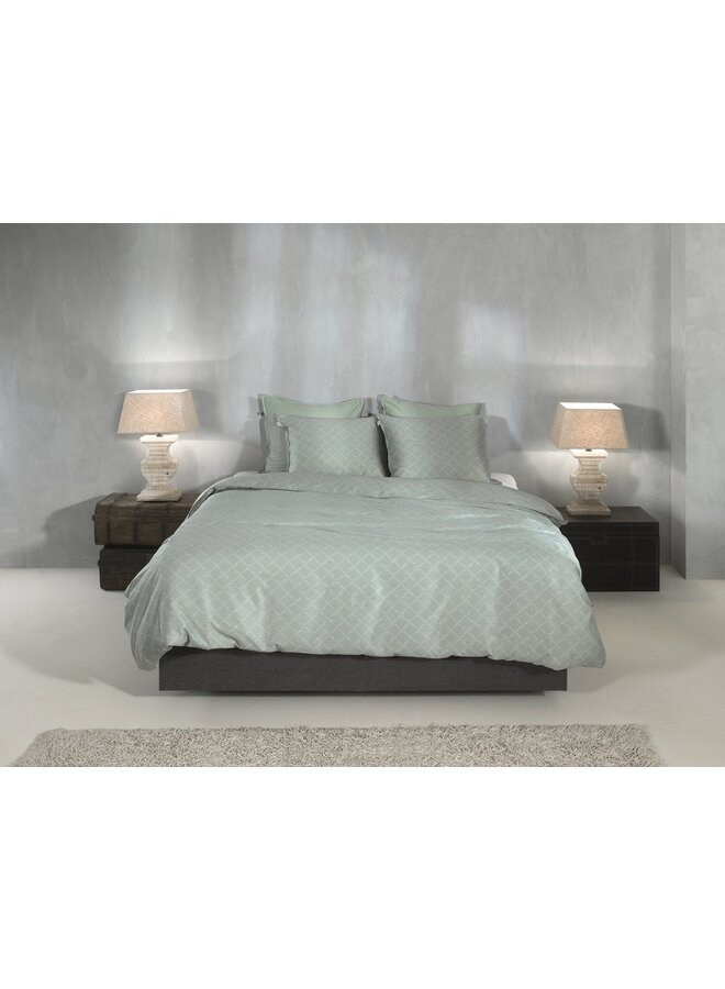 ZO! Home Dekbedovertrek Linea-di-Satinado Groen - Katoensatijn