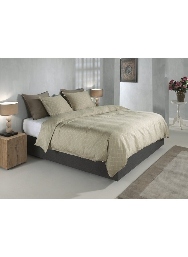 ZO! Home Dekbedovertrek Linea-di-Satinado Beige - Katoensatijn
