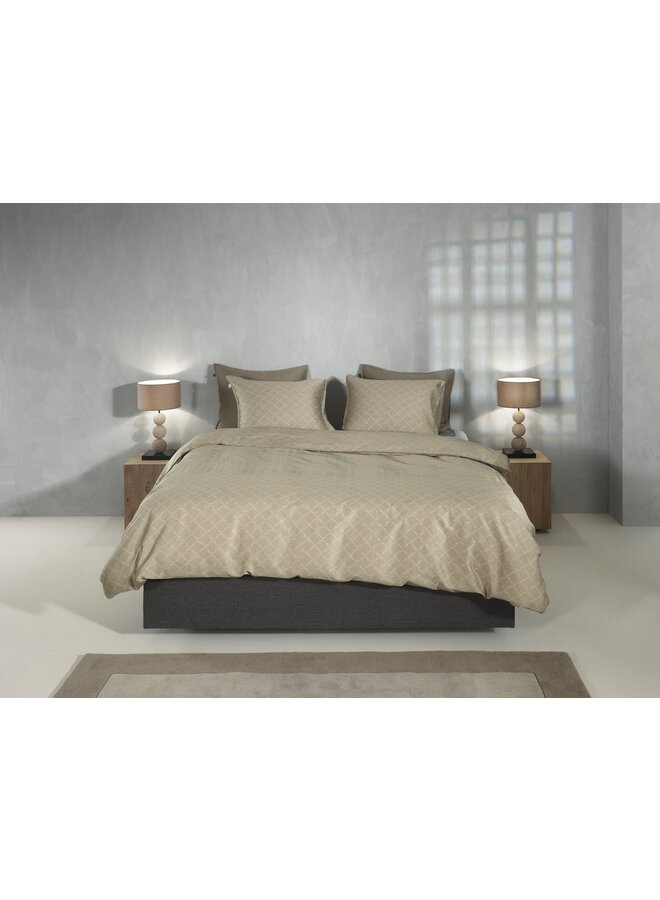 ZO! Home Dekbedovertrek Linea-di-Satinado Beige - Katoensatijn