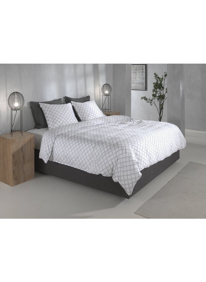 ZO! Home Dekbedovertrek Linea-di-Satinado Wit -  Katoensatijn