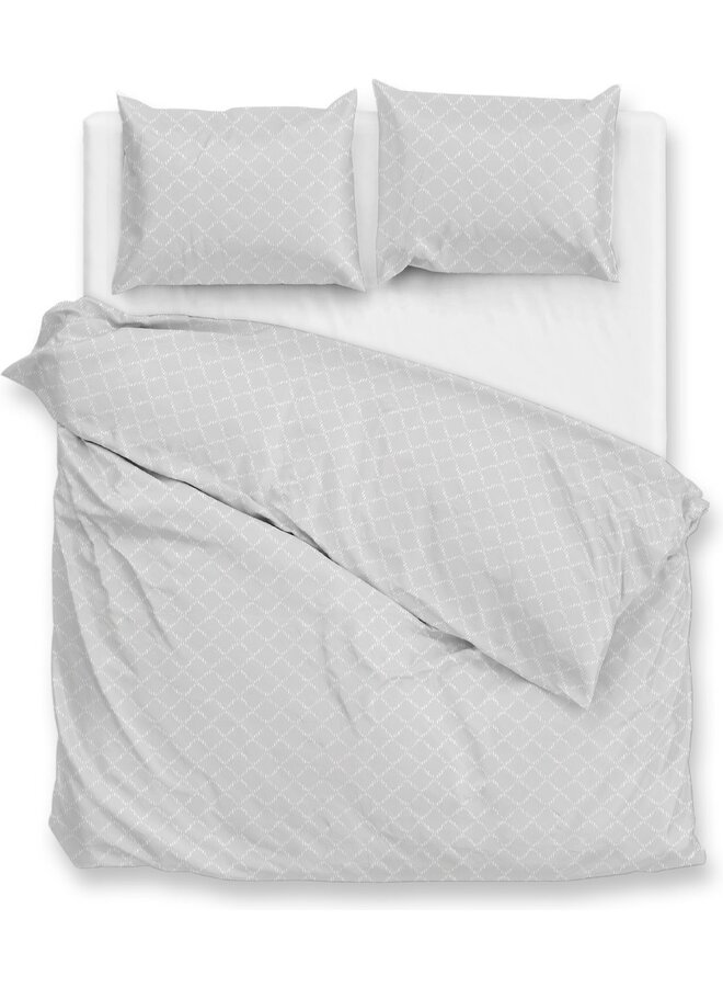 Dekbedovertrek Linea-di-Satinado Grijs -  Katoensatijn