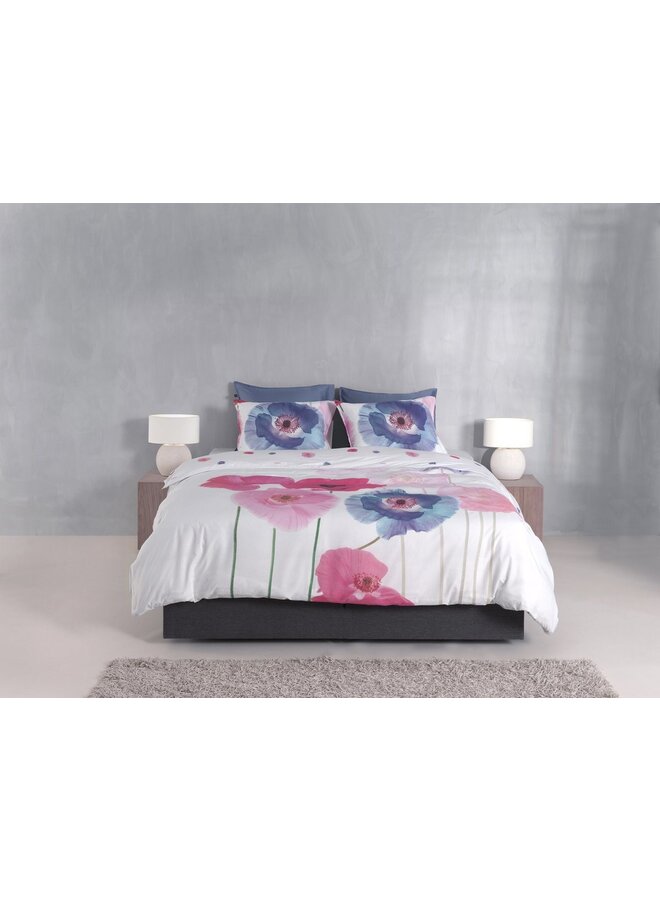 ZO! Home Dekbedovertrek Poppy Wit -  Katoen