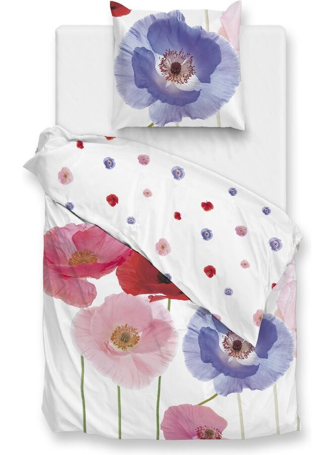 ZO! Home Dekbedovertrek Poppy Wit -  Katoen