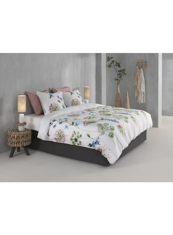 ZO! Home Dekbedovertrek Kolie Wit -  Katoensatijn