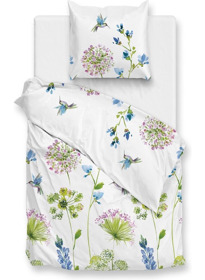 ZO! Home Dekbedovertrek Kolie Wit -  Katoensatijn