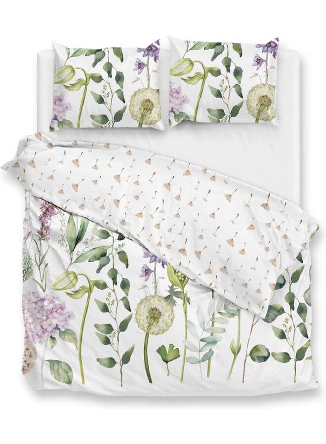 Dekbedovertrek Dandelion Wit - Katoensatijn