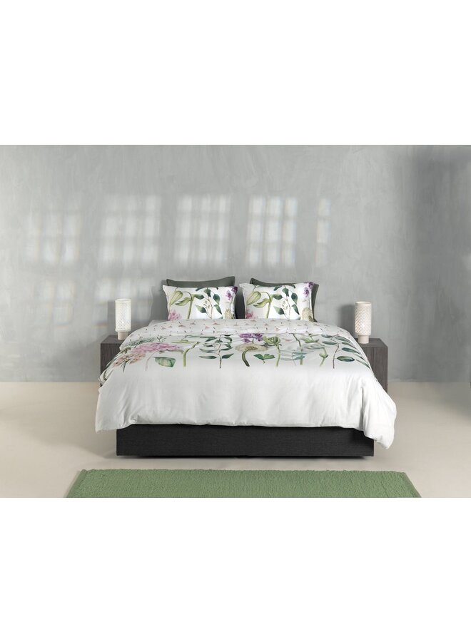 ZO! Home Dekbedovertrek Dandelion Wit - Katoensatijn