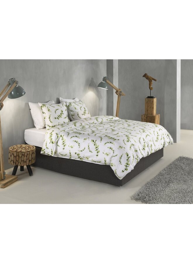 ZO! Home Dekbedovertrek Eucalia Wit -  Katoensatijn