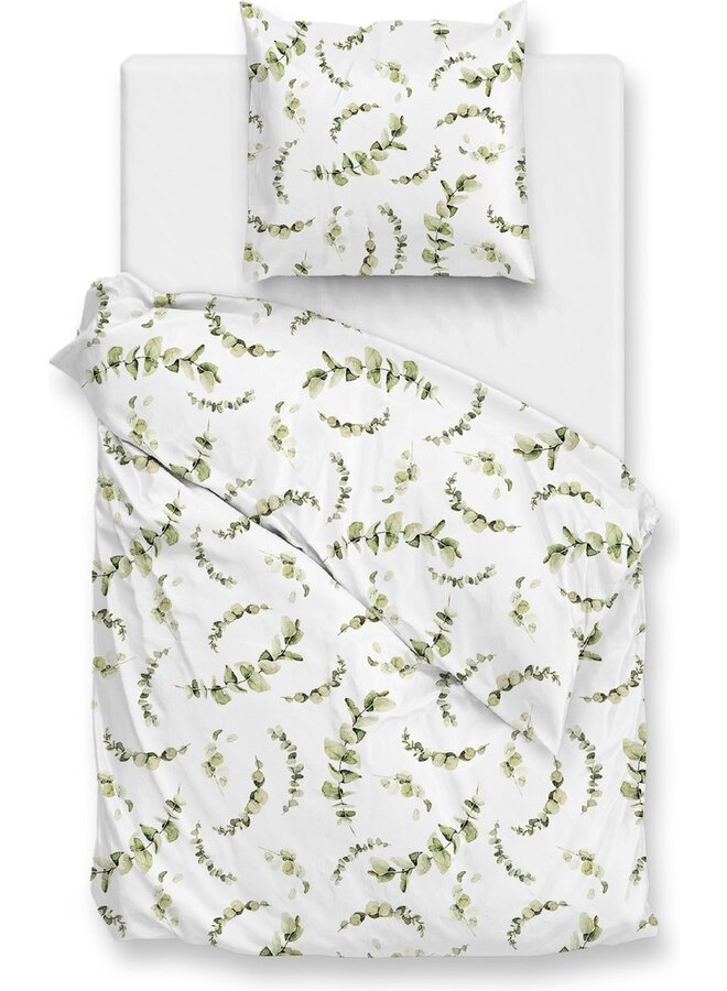 ZO! Home Dekbedovertrek Eucalia Wit -  Katoensatijn